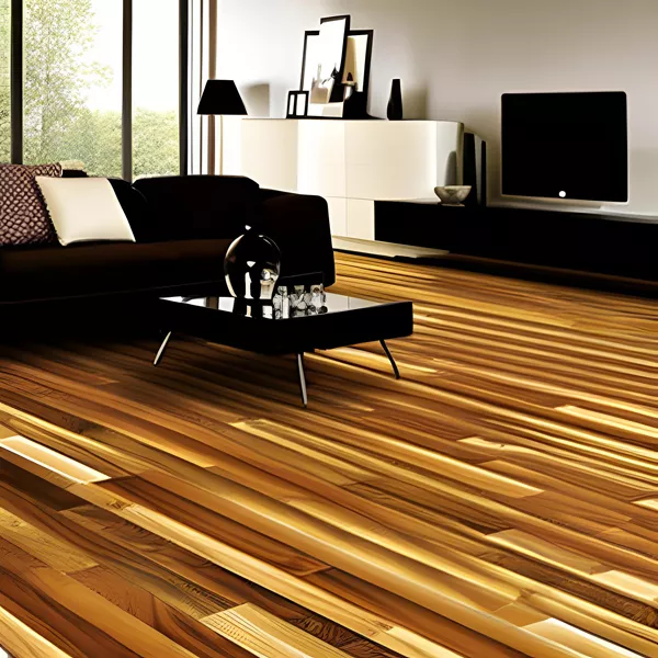 Bild zeigt einen Boden, der mit einem homogenen PVC Belag belegt wurde